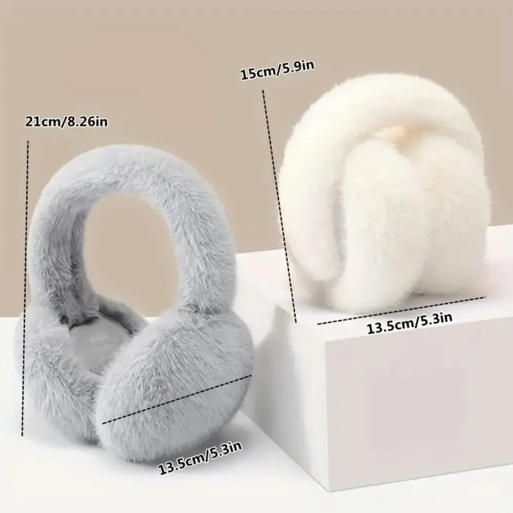 Winter Fluffy Comfortable Adjustable Earmuffs - Grey